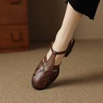 Elegant Handcrafted Genuine Leather Women's Shoes - Exquisite Quality & Luxury Craftsmanship(E6haodian995-3)