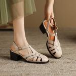 Elegant Handcrafted Genuine Leather Women's Shoes - Exquisite Quality & Luxury Craftsmanship(E6haodian995-3)