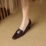 Handcrafted Leather Women's Shoes: Elegance Redefined(E6haodianY1008-1)
