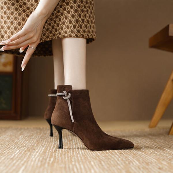 Handcrafted Luxury Genuine Leather Women's Shoes: Elegant Craftsmanship & Quality(E6haodianAS3305-1)