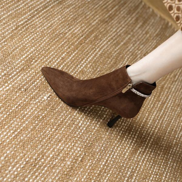 Handcrafted Luxury Genuine Leather Women's Shoes: Elegant Craftsmanship & Quality(E6haodianAS3305-1)