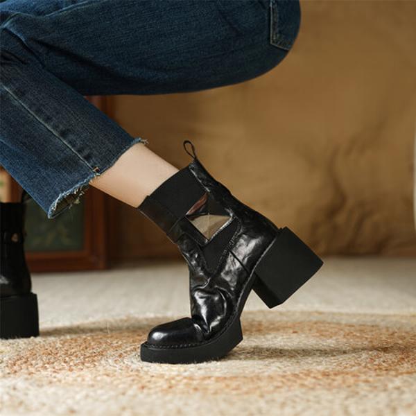 Luxurious Handmade Genuine Leather Women's Shoes with Superior Craftsmanship(E6haodianA5570-1)