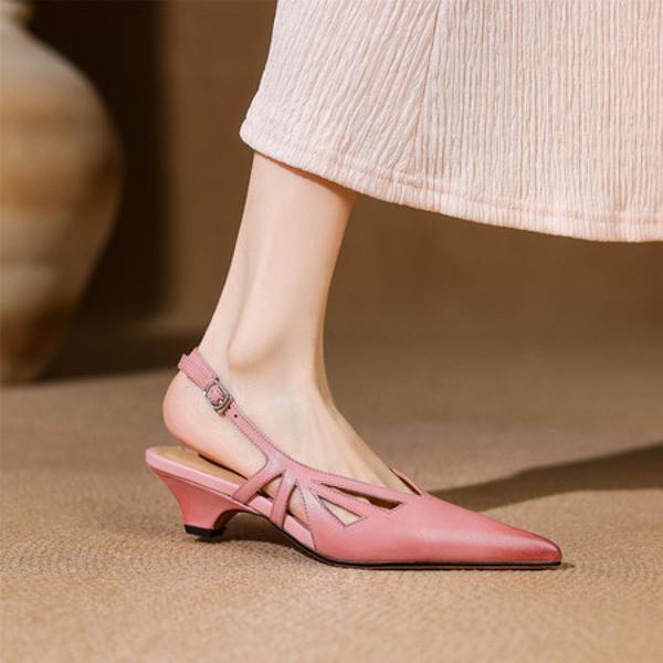 Handcrafted Luxury Leather Women’s Shoes - Elegance in Every Stitch(E6haodianD561-2)