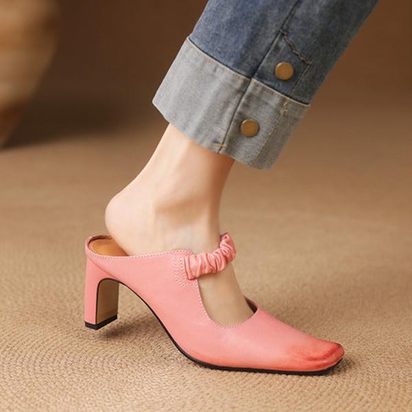 Handcrafted Luxury Leather Women's Shoes - Elegant Craftsmanship(E6haodianS107)