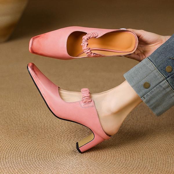 Handcrafted Luxury Leather Women's Shoes - Elegant Craftsmanship(E6haodianS107)