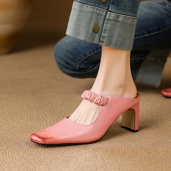 Handcrafted Luxury Leather Women's Shoes - Elegant Craftsmanship(E6haodianS107)