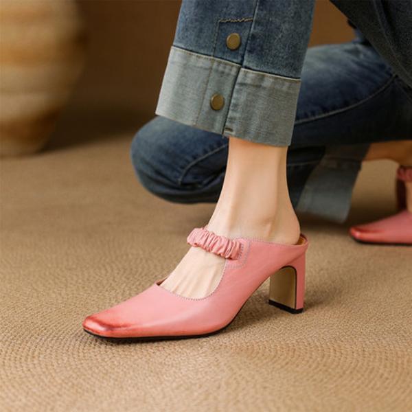 Handcrafted Luxury Leather Women's Shoes: Elegant Craftsmanship(E6haodian107-2)