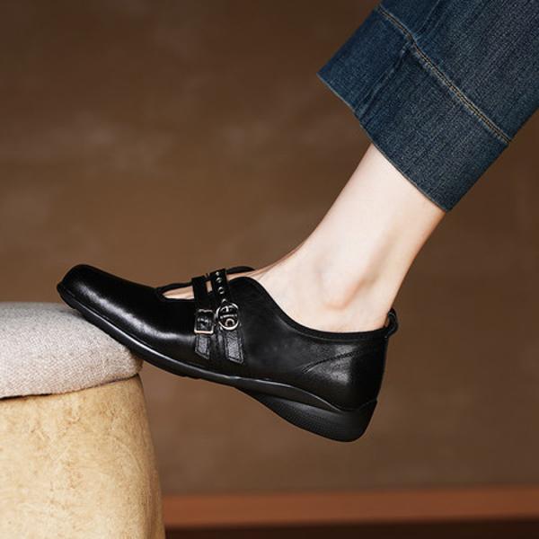 Exquisite Handcrafted Leather Women's Shoes: A Touch of Luxury and Elegance(E6haodianS310)