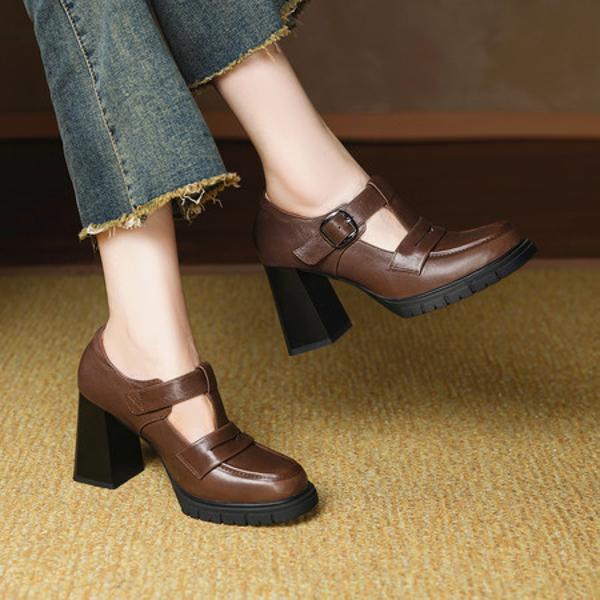 Handcrafted Luxury Genuine Leather Women's Shoes – Elegance in Every Stitch(E6haodianX682-5)