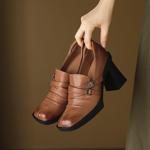 Exquisite Handmade Leather Women's Shoes for Luxurious Elegance(E6haodianH005)