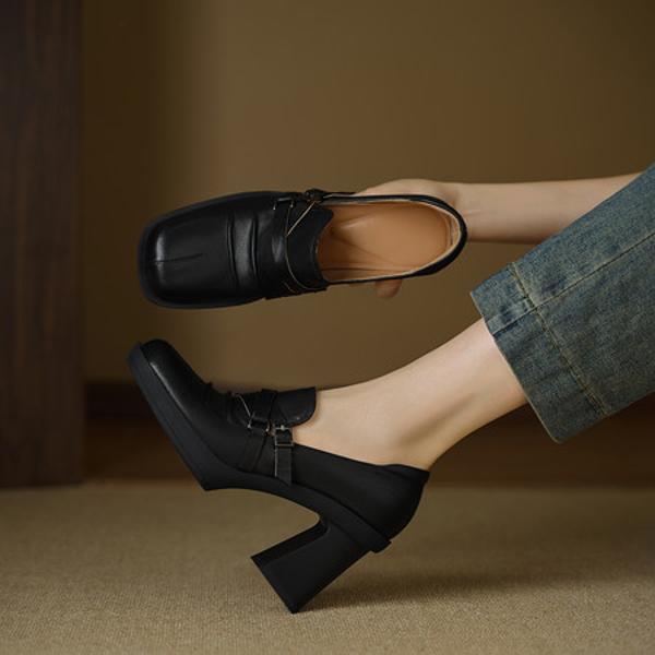 Exquisite Handmade Leather Women's Shoes for Luxurious Elegance(E6haodianH005)