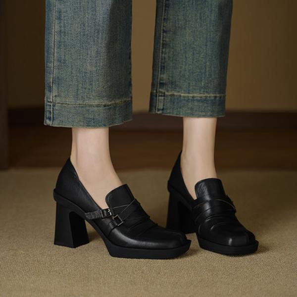 Exquisite Handmade Leather Women's Shoes for Luxurious Elegance(E6haodianH005)