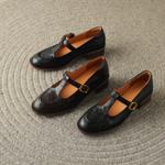 Handcrafted Genuine Leather Women's Shoes - Luxe Elegance(Easn20181211)