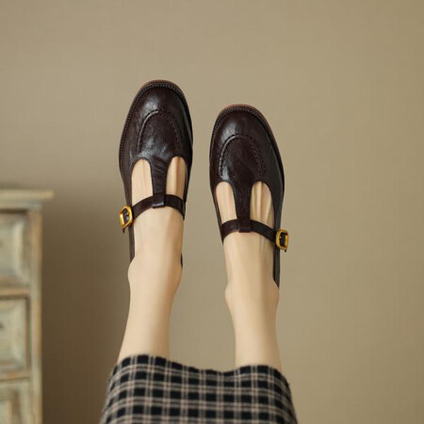 Handcrafted Genuine Leather Women's Shoes - Luxe Elegance(Easn20181211)