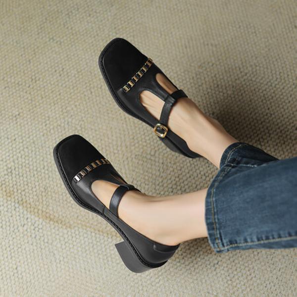 Elegance Redefined: Handcrafted Genuine Leather Women's Shoes(Easn20181221)