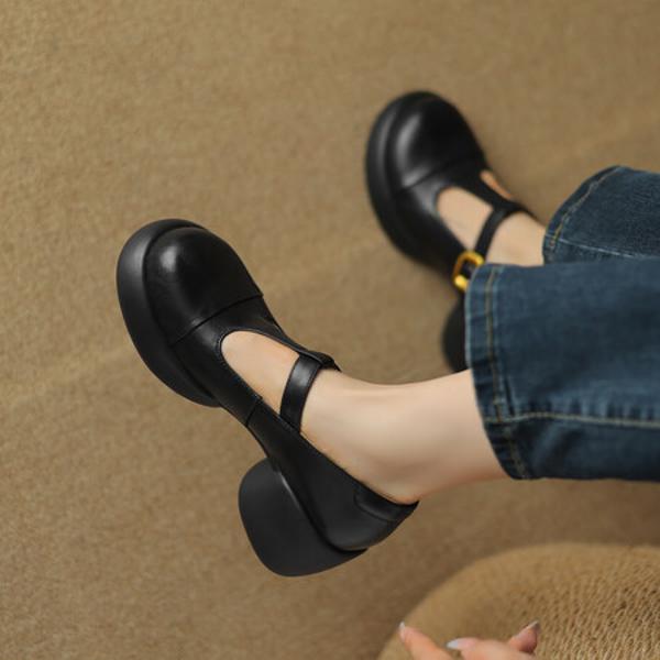 Exquisite Handmade Leather Women's Shoes: Elegance in Every Stitch(Easn20181273)