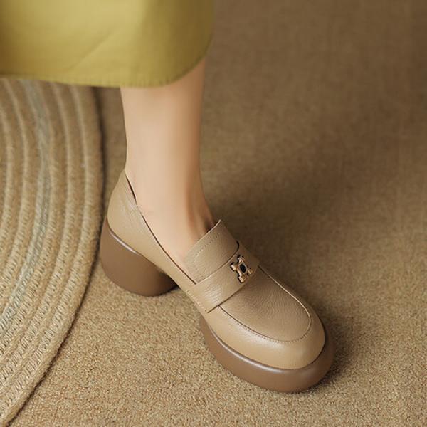 Handcrafted Luxury Genuine Leather Women's Shoes - Elegant Artistry & Quality(Easn20181275)