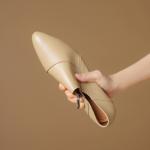 Exquisite Handcrafted Leather Shoes for Elegant Women(Easn20181392)