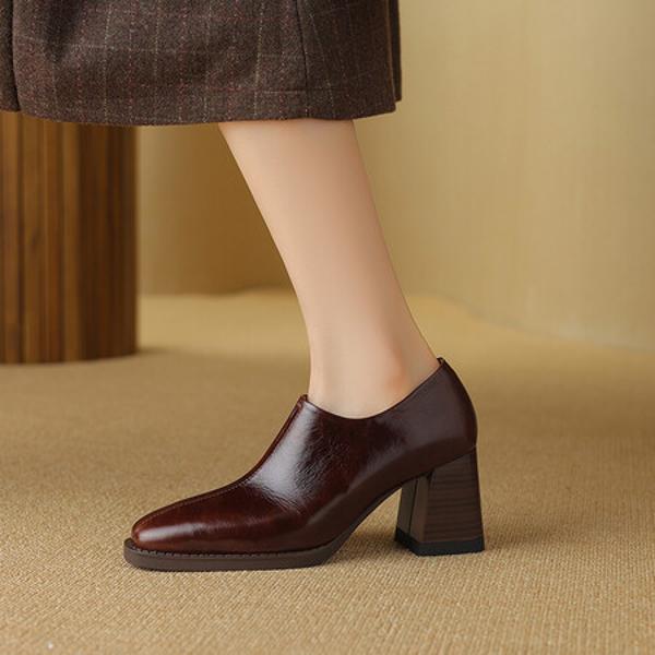 Exquisite Handmade Leather Women’s Shoes: Luxury & Elegance(Easn20181501)