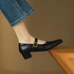 Handcrafted Luxury Genuine Leather Women's Shoes - Timeless Elegance & Quality(Easn20181551)