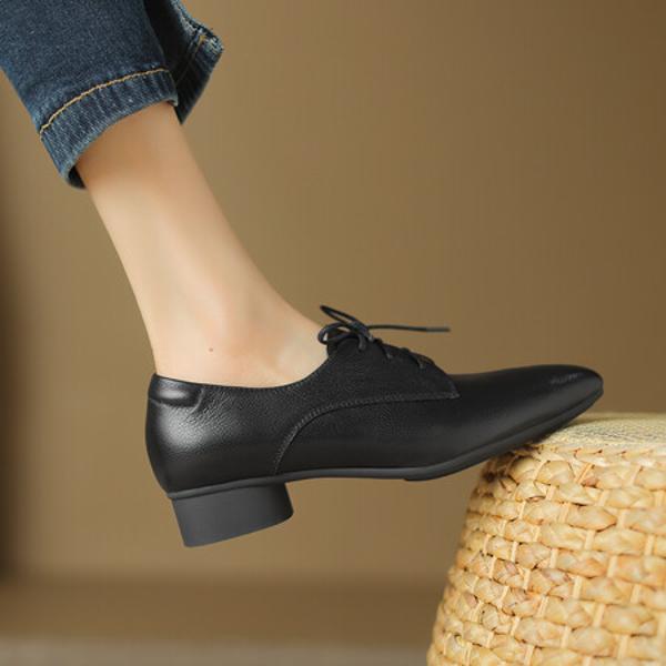 Exquisite Handcrafted Leather Women's Shoes: Timeless Elegance & Luxury(Easn20181558)