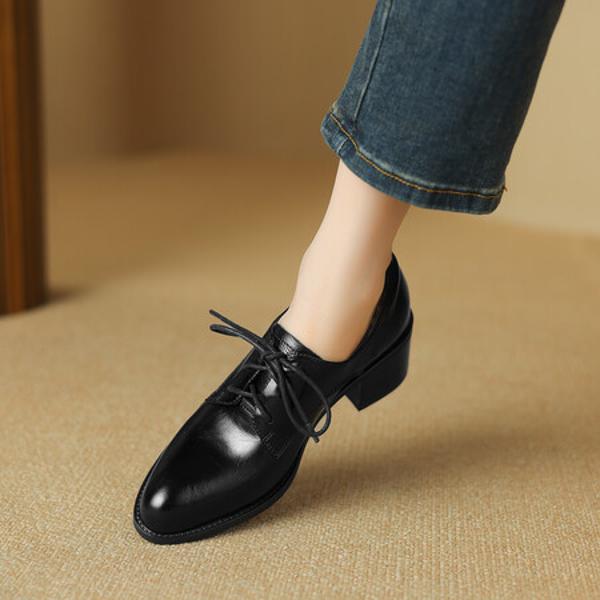 Handcrafted Leather Women's Shoes: Luxurious Elegance & Quality(Easn20181533)