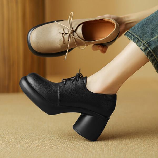 Handcrafted Genuine Leather Women’s Shoes: Elegance Redefined(Easn20181565)