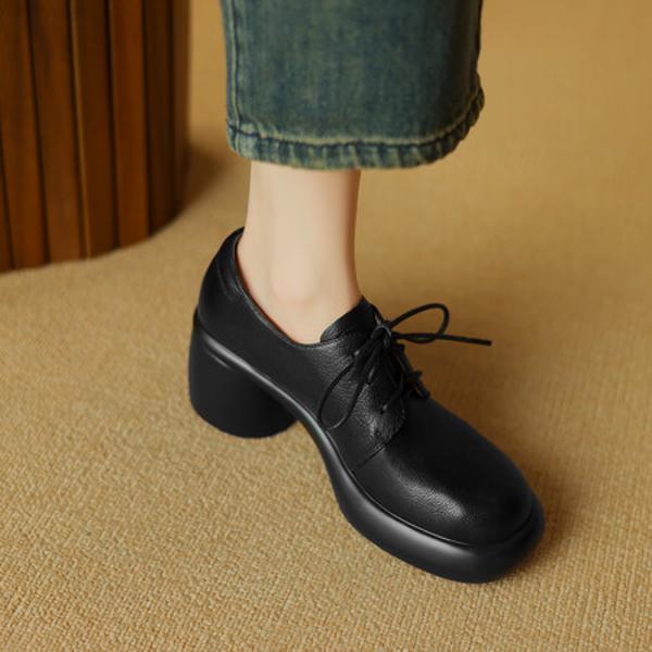 Handcrafted Genuine Leather Women’s Shoes: Elegance Redefined(Easn20181565)