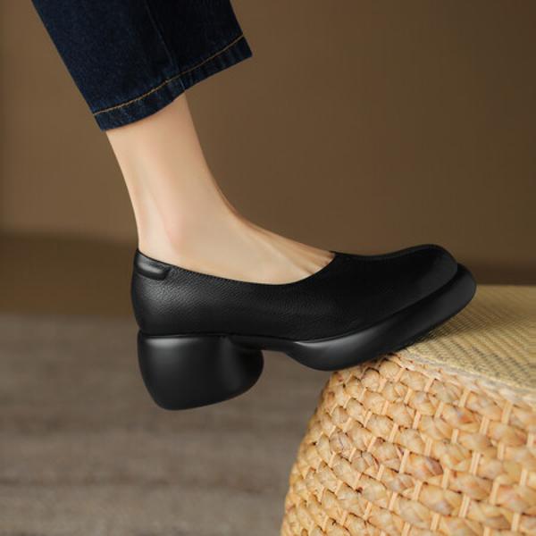 Handcrafted Luxurious Leather Women’s Shoes: Elegance in Every Stitch(Easn20181579)