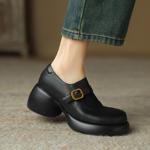 Handcrafted Luxury Leather Women's Shoes - Elegant Artistry & Quality(Easn20181581)