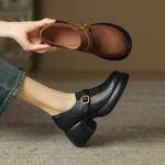 Handcrafted Luxury Leather Women's Shoes - Elegant Artistry & Quality(Easn20181581)