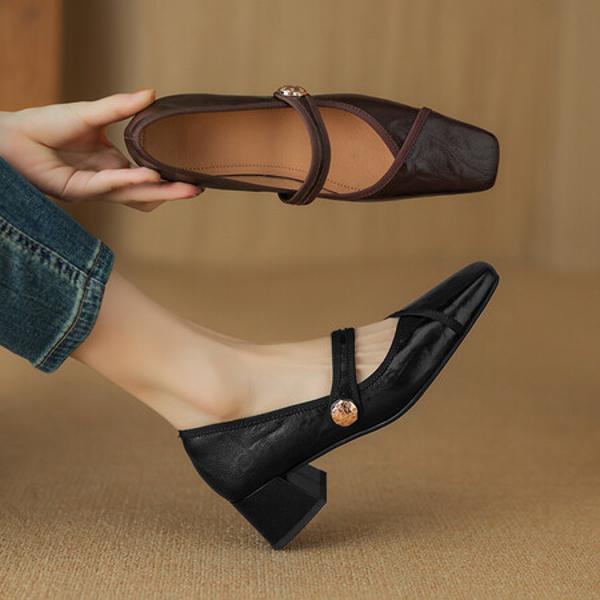 Luxury Handcrafted Leather Women's Shoes: Timeless Elegance(Easn20181588)