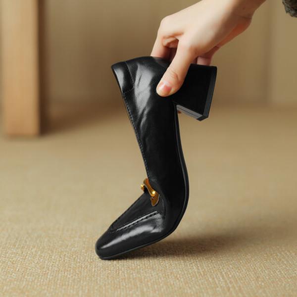 Handcrafted Luxury Leather Women's Shoes, Elegant Quality(Easn20181597)