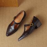 Handcrafted Luxury Leather Women's Shoes(Easn20181590)