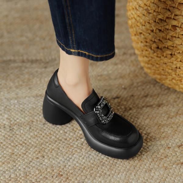 Handcrafted Leather Women's Shoes: Luxurious Elegance & Superior Craftsmanship(Easn20181598)