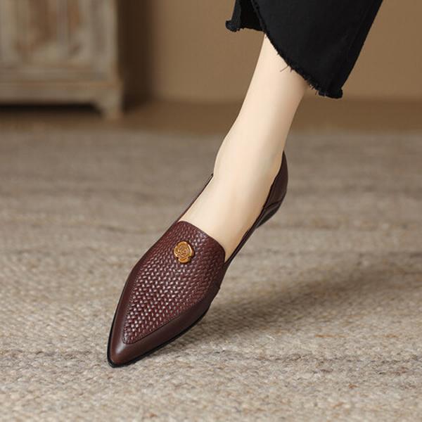 Handcrafted Leather Women's Shoes: Luxurious Elegance & Craftsmanship(Easn20181825)