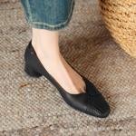 Handcrafted Luxurious Genuine Leather Women's Shoes - Elegance in Every Stitch(Easn20181817)