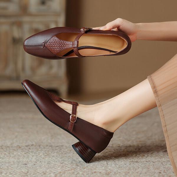 Handcrafted Luxury Leather Women's Shoes: Elegance Redefined(Easn20181818)