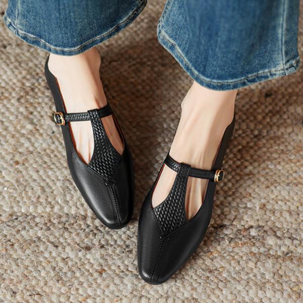 Handcrafted Luxury Leather Women's Shoes: Elegance Redefined(Easn20181818)