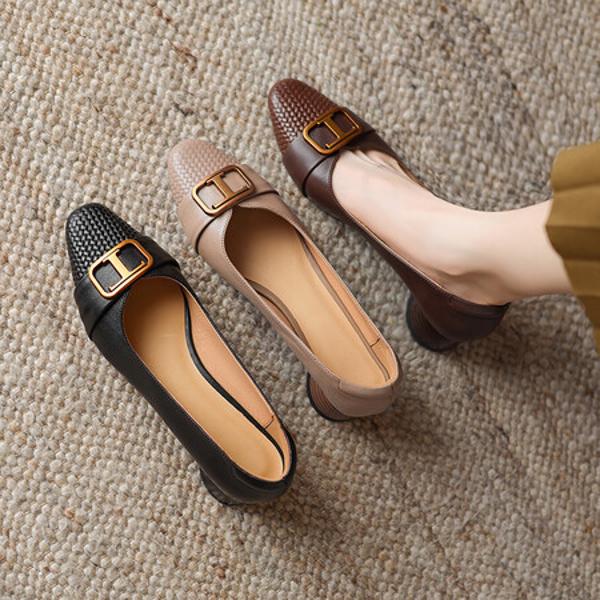 Exquisite Handmade Leather Women's Shoes: Luxury Craftsmanship & Elegance(Easn20181833)