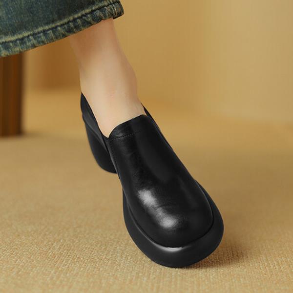 Handcrafted Luxury Leather Women's Shoes: Timeless Elegance(Easn20181563)