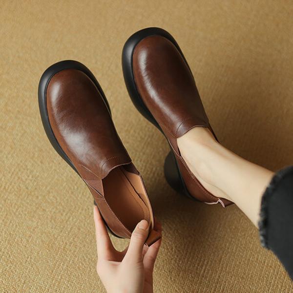 Handcrafted Luxury Leather Women's Shoes: Timeless Elegance(Easn20181563)