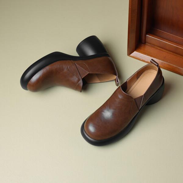 Handcrafted Luxury Leather Women's Shoes: Timeless Elegance(Easn20181563)