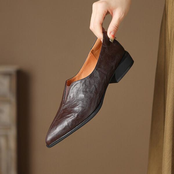 Handcrafted Luxurious Genuine Leather Women’s Shoes: Elegance in Every Detail(Easn20181827)