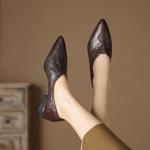 Handcrafted Luxurious Genuine Leather Women’s Shoes: Elegance in Every Detail(Easn20181827)