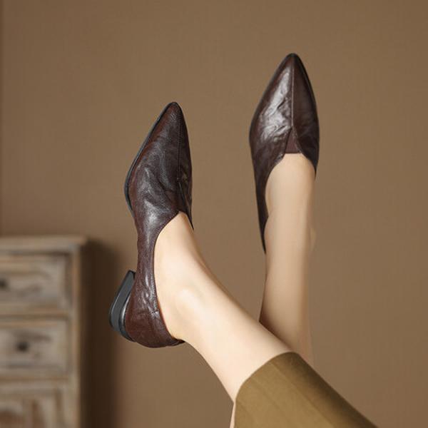 Handcrafted Luxurious Genuine Leather Women’s Shoes: Elegance in Every Detail(Easn20181827)