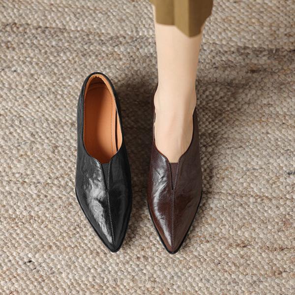 Handcrafted Luxurious Genuine Leather Women’s Shoes: Elegance in Every Detail(Easn20181827)