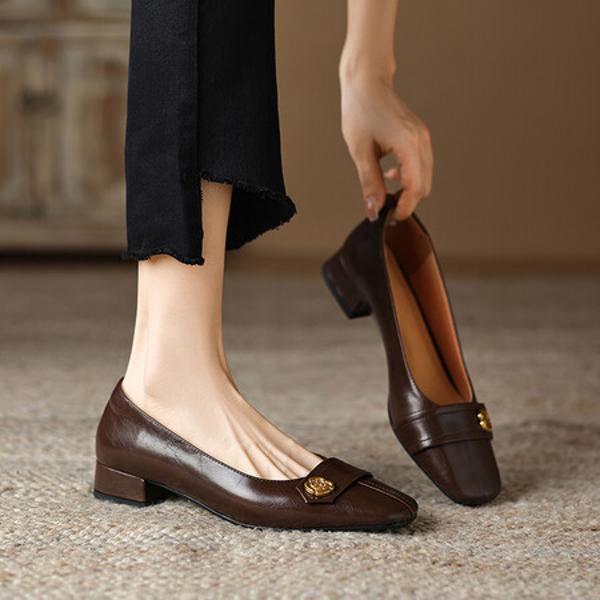 Handcrafted Luxury Leather Women's Shoes(Easn20181838)