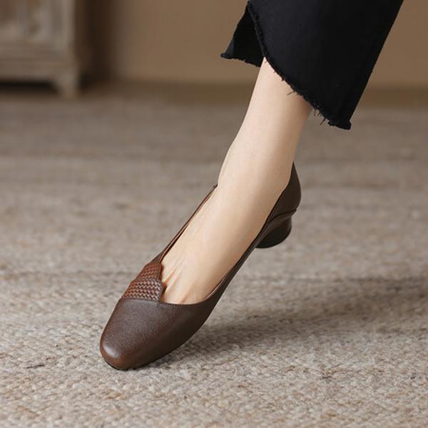 Elegant Handmade Leather Women's Shoes: Crafted for Luxury Quality(Easn20181865)