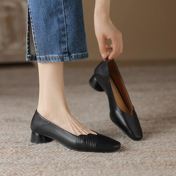 Elegant Handmade Leather Women's Shoes: Crafted for Luxury Quality(Easn20181865)